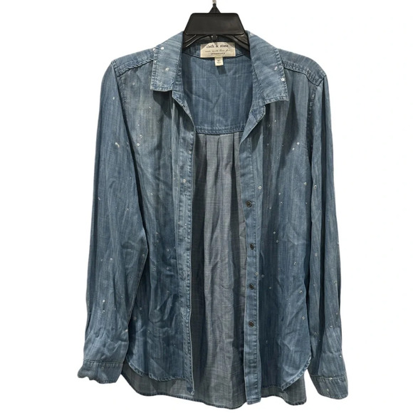 Cloth & Stone by Anthropologie Long Sleeve Tencil Button Up Top - Picture 1 of 5